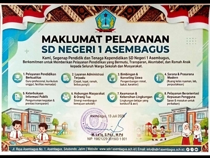 MAKLUMAT SD NEGERI 1 ASEMBAGUS